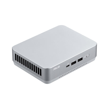 Sølvkabinet på ASUS NUC 14 Pro+ i vinkel