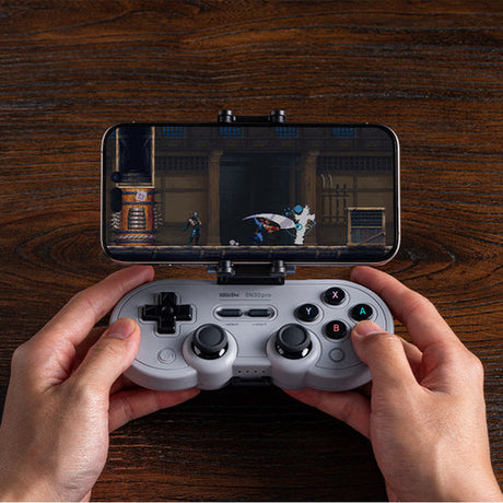 8BitDo mobilholder til SN30 Pro – Mobilgaming med holder, telefon og controller medfølger ikke