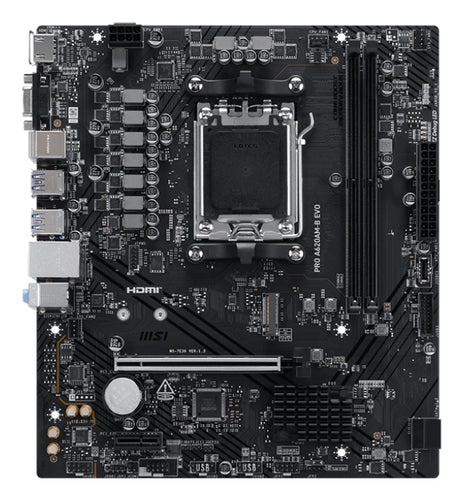 MSI PRO A620AM-B EVO bundkort - AM5, micro-ATX