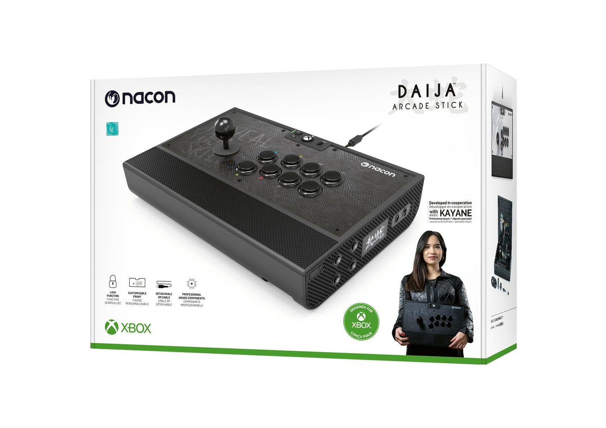 NACON DAIJA Arcade Stick Sort USB speciel PC, Xbox One, Xbox Series S, Xbox Series X NACON