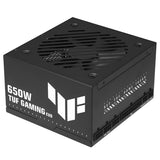 ASUS TUF Gaming 650B EVO – sort strømforsyning set skråt ovenfra