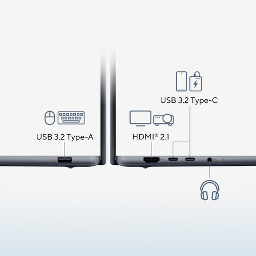ASUS Zenbook 14 UX3480QA-U1023W – detalje af tilslutninger