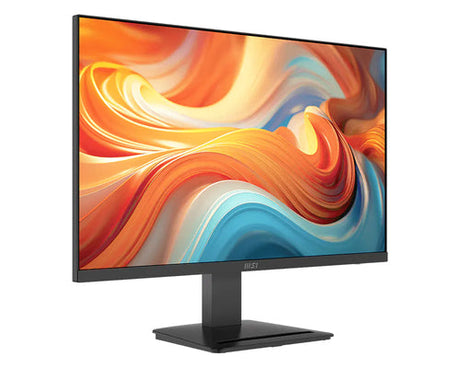 MSI PRO MP273DE E14A – 27″ IPS-skærm, Full HD 144 Hz – forside set skråt