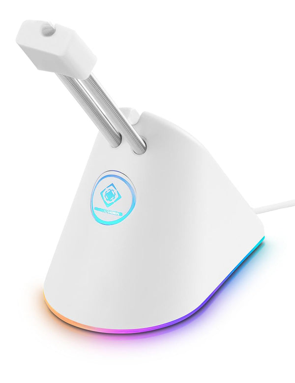 Deltaco GAM-044-W-RGB - Gaming-Maus mit Bungee-Funktion - Beidhändig bedienbar - Weiß