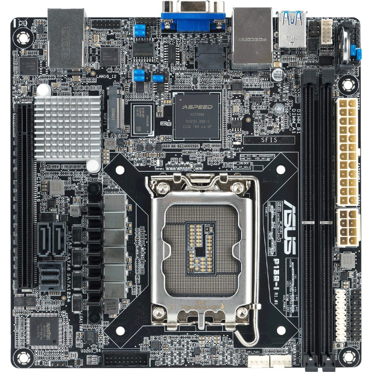 ASUS P13R-I – bundkort set ovenfra