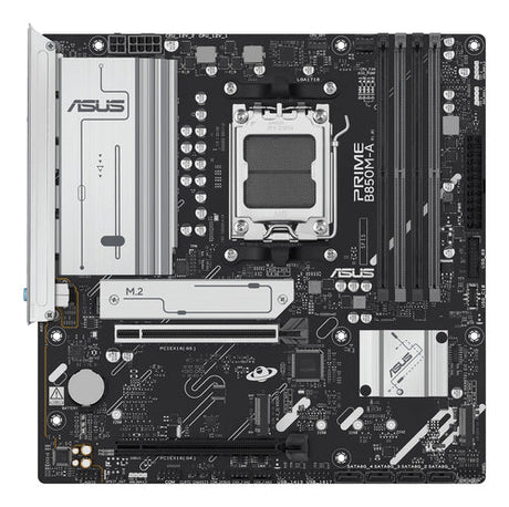 ASUS PRIME B850M-A-CSM – bundkort set ovenfra