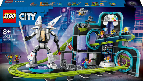 LEGO 60421 City Roller Coaster with Robot Mech, construction toy LEGO