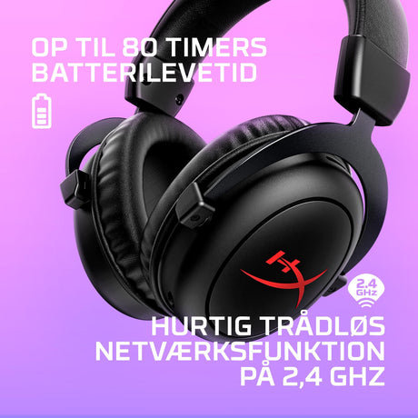 HyperX Cloud II Trådløs Headset Sort Hewlett-Packard