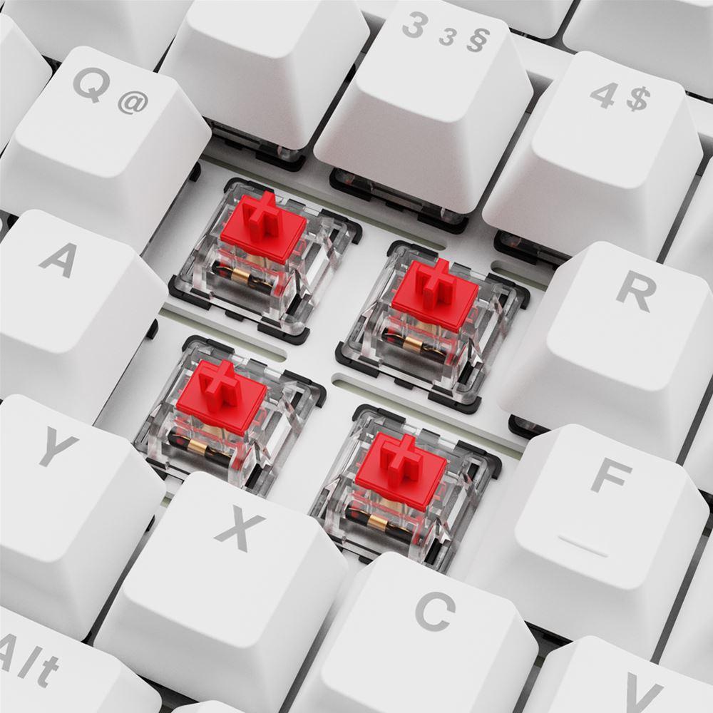 Sharkoon SKILLER SGK25 (white, DE layout, Huano Red) Sharkoon