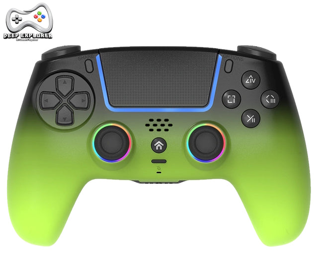 Deep Explorer Pro RGB Eclipse Green – sort og grøn controller til PS5 – forside