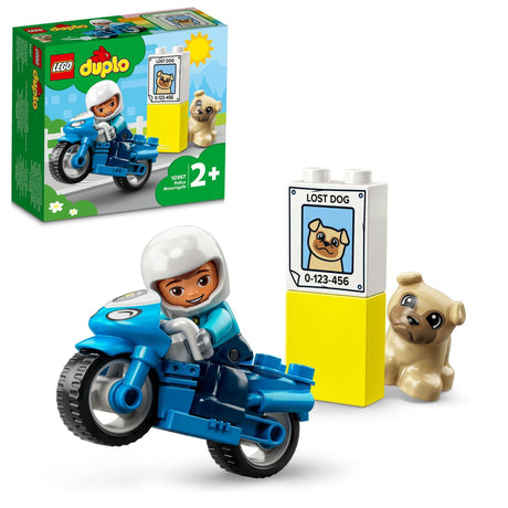 LEGO 10967 DUPLO Police Motorbike Construction Toy (Police Toy for Toddlers Aged 2+, Ideal Motor Skills Toy for Babies, Toy Motorbike) LEGO