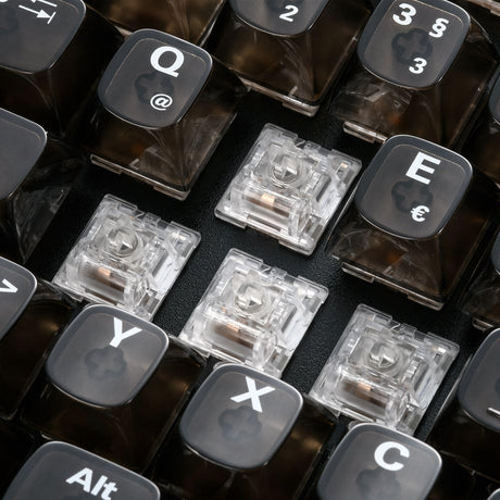 Sharkoon Crystal Shark tastatur – sort, KTT, tysk layout