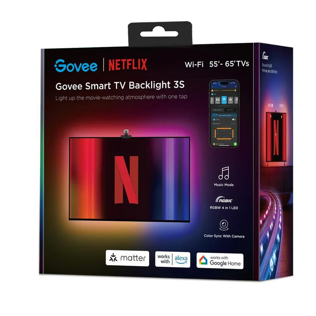 Govee - TV Backlight 3 Lite (55–65 inch) - Netflix Edition – Elevate Your Viewing Experience Govee