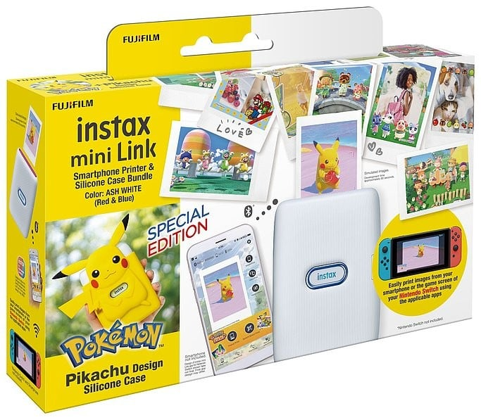 Fuji – Instax Mini Link Kompakter Fotodrucker – Pokemon Special Bundle Kit