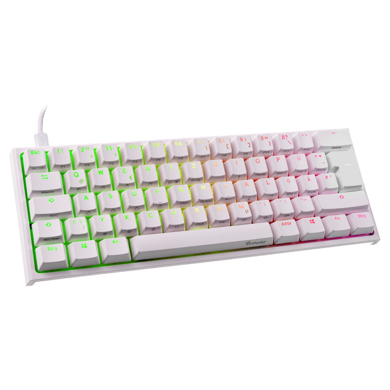 Ducky One 3 – Classic Pure White Nordic – Mini 60 % – Kirschrot