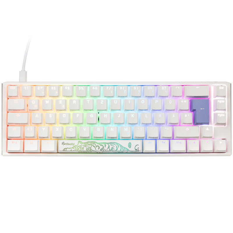 Ducky One 3 – Classic Pure White Nordic – SF 65 % – Cherry Silent Red