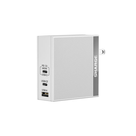 SHARGE Pixel 140W GaN-oplader - EU - hvid