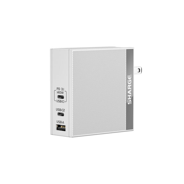 SHARGE Pixel 140W GaN-oplader - EU - hvid
