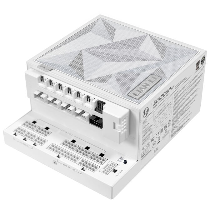 Lian Li EDGE Platinum V2 1200W with EDGE Hub V2 White – produktbillede