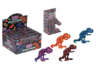 3D-printet T-Rex Dinosaur 18 cm – Assorteret – produktbillede