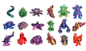3D-printede Dyr 5–7 cm – Assorteret