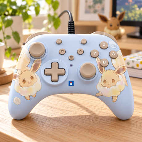 HORI HORIPAD Turbo Eevee Cottage Core til Switch 2 – Blå – stemningsbillede