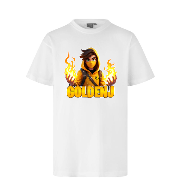 GoldenJ Flame T-Shirt – Weiß