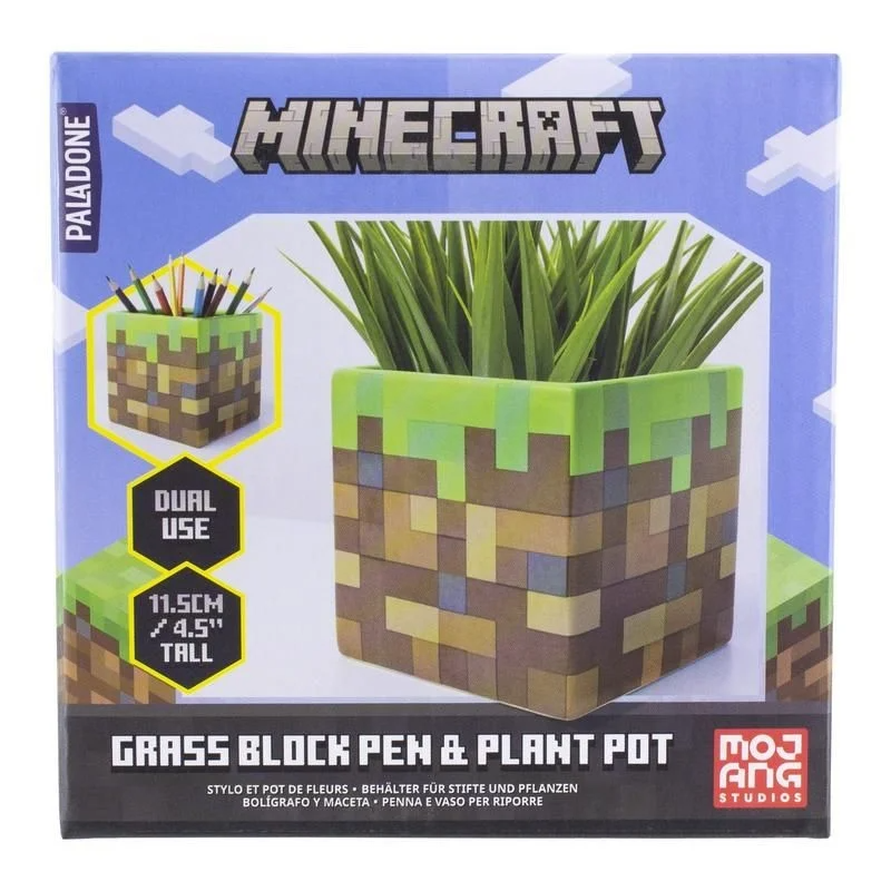 Grasblockstift und Blumentopf