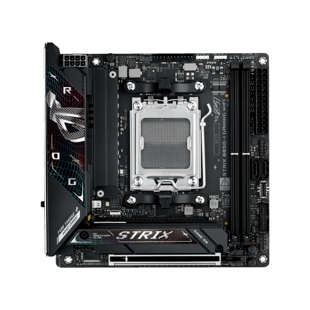 ROG STRIX B850-I GAMING WIFI – bundkort set forfra