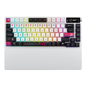 ASUS ROG Azoth X – Nordic – Hvid – tastatur set forfra