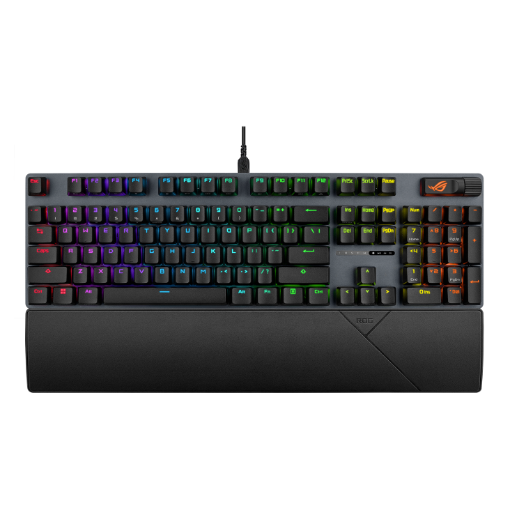 ASUS ROG Strix Scope II X – Fransk AZERTY – Sort – tastatur set forfra