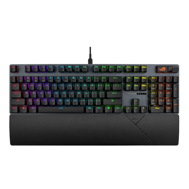 ASUS ROG Strix Scope II X – Fransk AZERTY – Sort – tastatur set forfra
