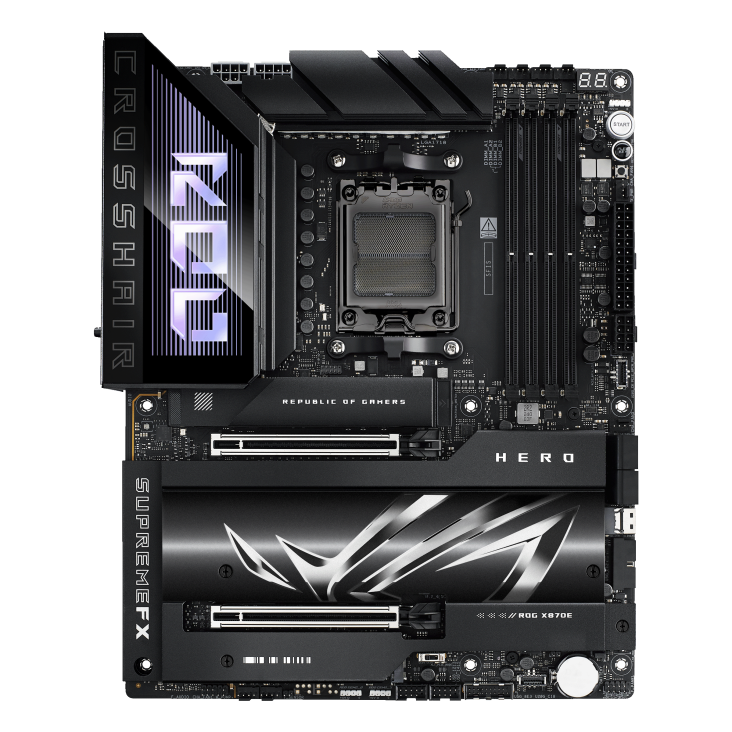 ROG CROSSHAIR X870E HERO – bundkort set forfra