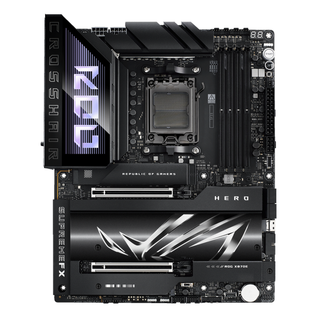 ROG CROSSHAIR X870E HERO – bundkort set forfra