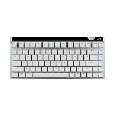 ASUS ROG Falchion Ace 75 HE – Nordic – Hvid – tastatur set forfra