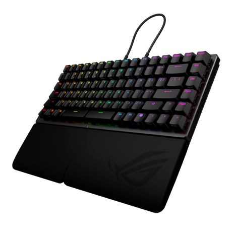 ASUS ROG Falcata – Fransk AZERTY – Sort – tastatur set forfra