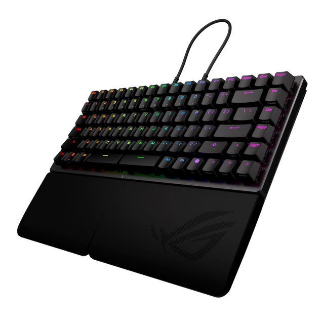 ASUS ROG Falcata – Fransk AZERTY – Sort – tastatur set forfra
