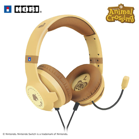 HORI - Gaming Headset - Animal Crossing Brown - Nintendo Switch 2 HORI