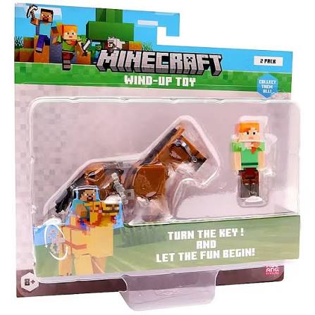 Minecraft S2 3D Wind-Up Toy - Alex & Horse