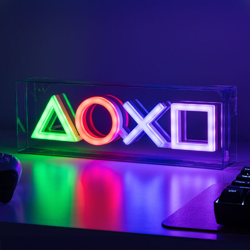 Playstation -Symboler LED Neonlys 15 x 30 cm