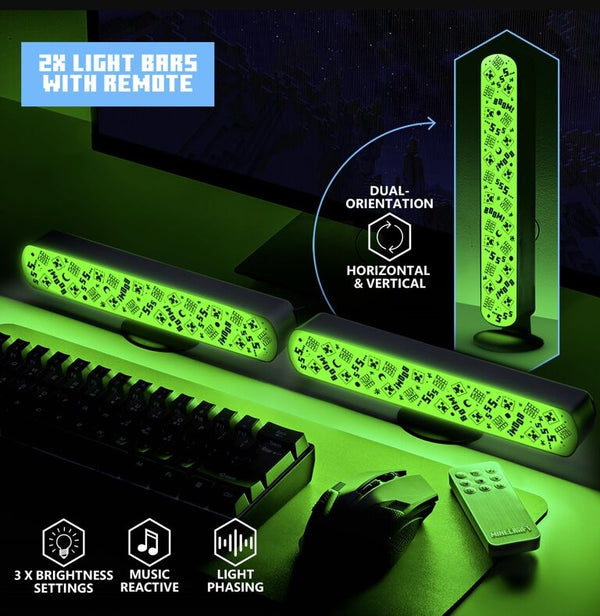 Minecraft Creeper-Lichtleisten – 2er-Pack