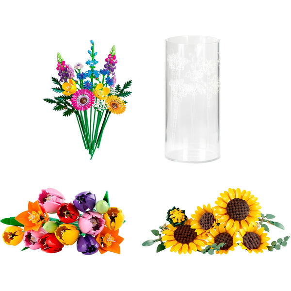 LEGO Botanicals Sommerbuket – 3 byggesæt med vase