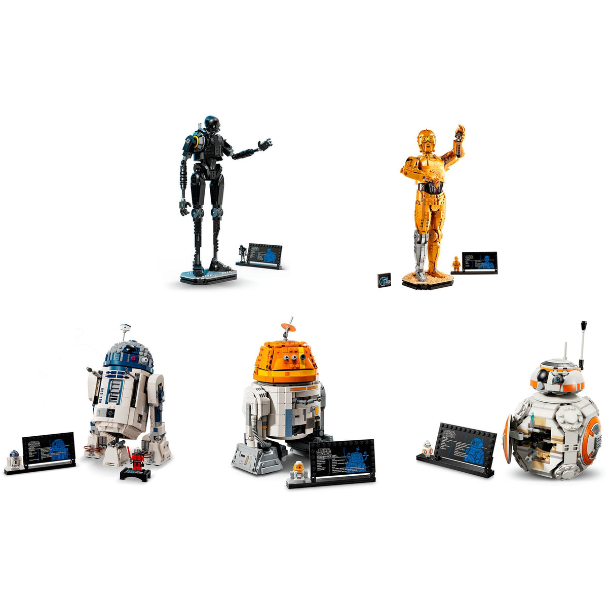 LEGO Star Wars Droider – pakke med 5 byggesæt – samlet pakkeindhold uden æsker