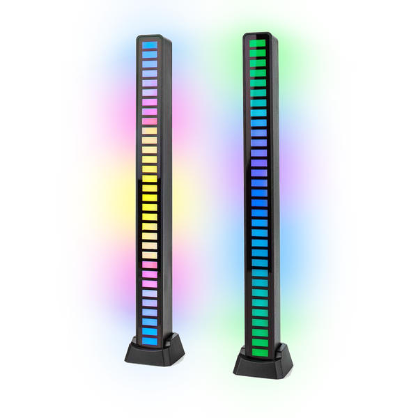 MECHARITE - RGB-LED-Lampenständer mit Leuchtstufen, 2er-Pack