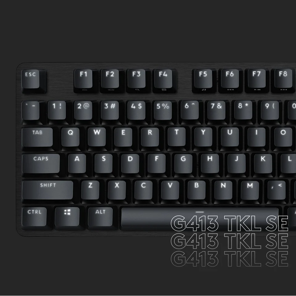 Logitech – G413 TKL SE mechanische Gaming-Tastatur – Schwarz (Nordic)