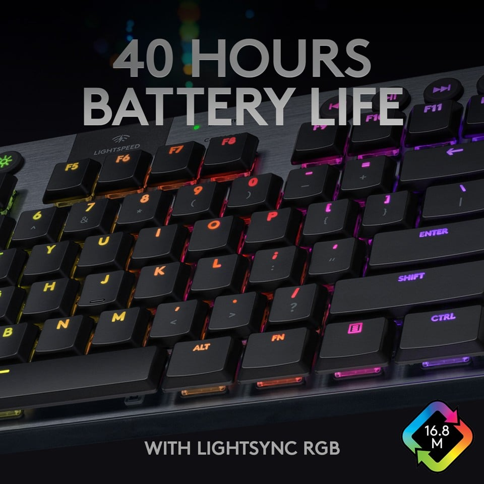 Logitech - G915 TKL Clicky Gaming-Tastatur - Nordisches Layout 