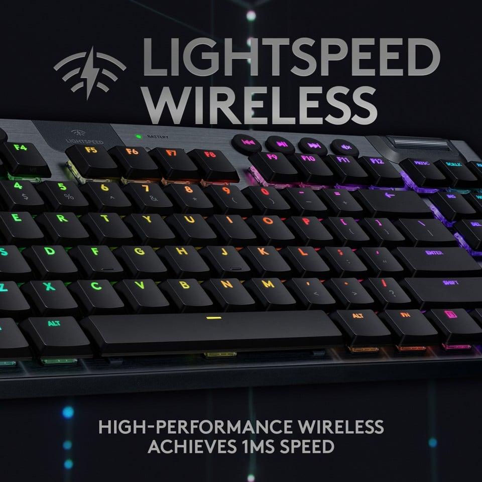 Logitech - G915 TKL Clicky Gaming-Tastatur - Nordisches Layout 