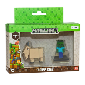 Minecraft - 3D 6 cm Figure 2 pack window box S2 - Goat og Baby Zombie Minecraft