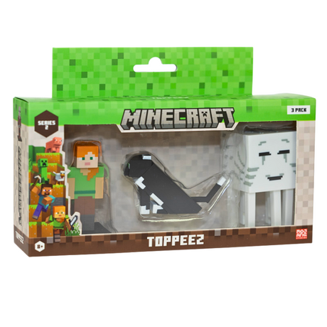 Minecraft - 3D 6 cm Figure 3 pack S2 - Alex, Cat og Happy Ghast Minecraft