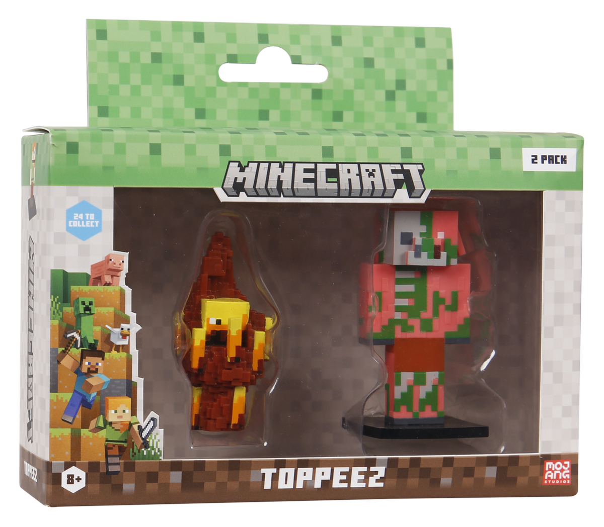 Minecraft - 3D Figure 2 pack -  Blaze & Zombiefied Piglin Minecraft